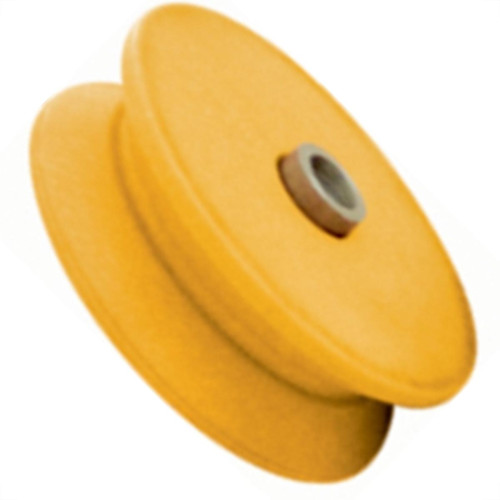 Roldana Nylon ''V'' Detoni Eixo Furado 2.1/2'' - Kit C/2