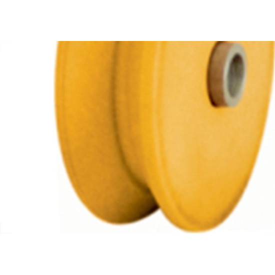 Roldana Nylon ''V'' Detoni Eixo Furado 2.1/2'' - Kit C/2