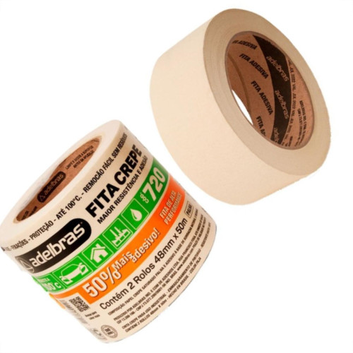 Fita Crepe Adelbras Alta Performance 48Mmx50M - Kit C/2