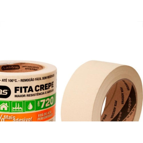 Fita Crepe Adelbras Alta Performance 48Mmx50M - Kit C/2