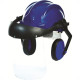 Capacete Com Abafador+Viseira Plastcor Azul Capacete Com Abafador+Viseira Plastcor Azul