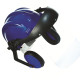 Capacete Com Abafador+Viseira Plastcor Azul Capacete Com Abafador+Viseira Plastcor Azul