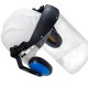 Capacete Com Abafador+Viseira Plastcor Branco Capacete Com Abafador+Viseira Plastcor Branco