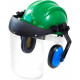 Capacete Com Abafador+Viseira Plastcor Verde Capacete Com Abafador+Viseira Plastcor Verde