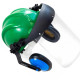 Capacete Com Abafador+Viseira Plastcor Verde Capacete Com Abafador+Viseira Plastcor Verde