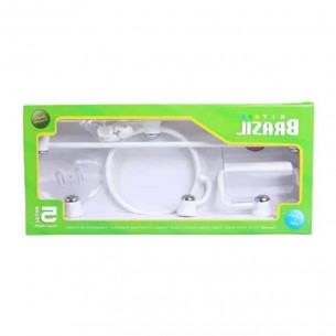 Acessorio Wc Brasil Branco Cristal 5 Pecas B1302010/10 Acessorio Wc Brasil Branco Cristal 5 Pecas B1302010/10
