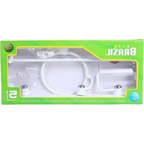 Acessorio Wc Brasil Branco Cristal 5 Pecas B1302010/10 Acessorio Wc Brasil Branco Cristal 5 Pecas B1302010/10