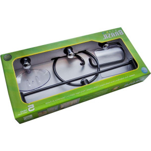 Acessorio Wc Brasil Preto Cristal 5 Pecas B1302060/10 Acessorio Wc Brasil Preto Cristal 5 Pecas B1302060/10