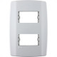 Placa Ilumi Slim 4X2 Branca (2Modulo Distanciado) 82080 Placa Ilumi Slim 4X2 Branca (2Modulo Distanciado) 82080