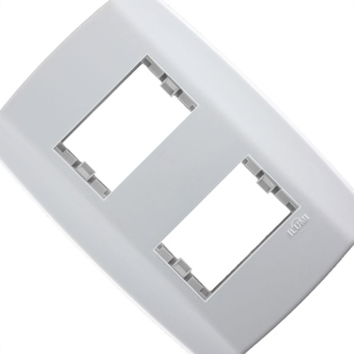 Placa Ilumi Slim 4X2 Branca (2Modulo Distanciado) 82080 Placa Ilumi Slim 4X2 Branca (2Modulo Distanciado) 82080