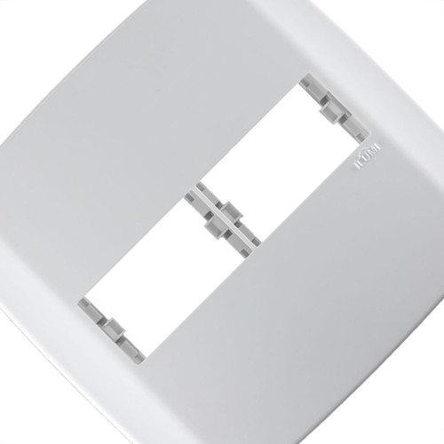 Placa Ilumi Slim 4X4 Branca (2 Modulo Horizontal) 83060 Placa Ilumi Slim 4X4 Branca (2 Modulo Horizontal) 83060