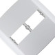 Placa Ilumi Slim 4X4 Branca (2 Modulo Horizontal) 83060 Placa Ilumi Slim 4X4 Branca (2 Modulo Horizontal) 83060