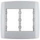 Placa Ilumi Slim 4X4 Branca (6Modulo Horizontal) 83090