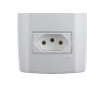 Conjunto Ilumi Slim 4X2 Branco Com Placa (2Tomada 10A) 80120 Conjunto Ilumi Slim 4X2 Branco Com Placa (2Tomada 10A) 80120