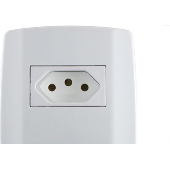 Conjunto Ilumi Slim 4X2 Branco Com Placa (2Tomada 10A) 80120 Conjunto Ilumi Slim 4X2 Branco Com Placa (2Tomada 10A) 80120