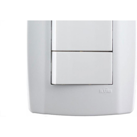 Conjunto Ilumi Slim 4X2 Branco Com Placa (3Simples) 8019