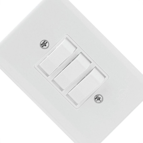 Conjunto Ilumi Stylus 4X2 Branco Com Placa (2Simples+1Paralelo) 2025