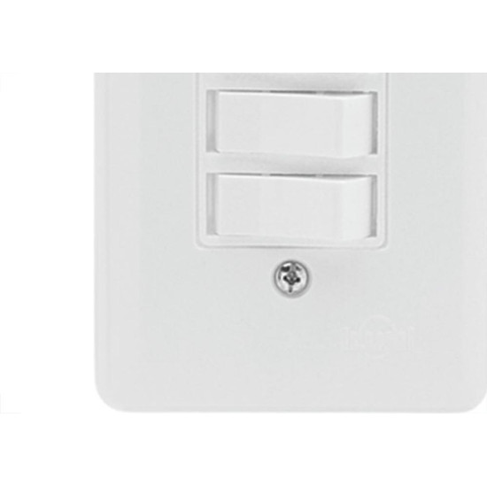 Conjunto Ilumi Stylus 4X2 Branco Com Placa (2Simples+1Paralelo) 2025