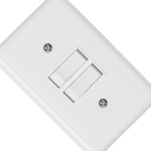 Conjunto Ilumi Stylus 4X2 Branco Com Placa (1Simples+1Paralelo) 2023