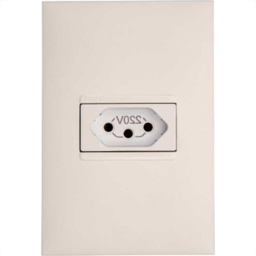 Conjunto Pial Plus+ 4X2 Branco Com Placa(1Tomada 20A) 615081Bc