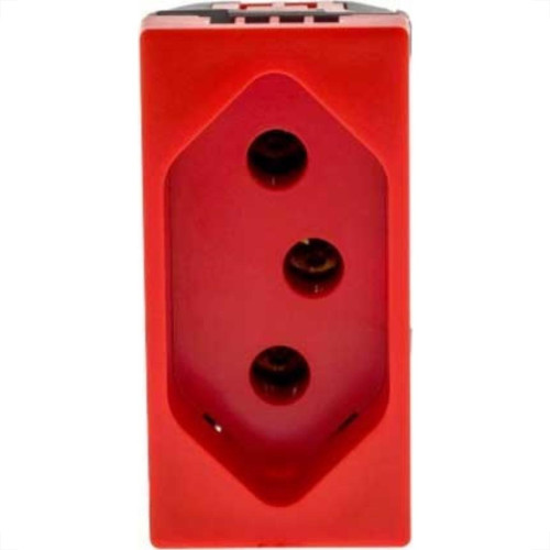 Modulo Pial Plus+ Vermelho 1Tomada 20A Borne Parafuso 615079Vm