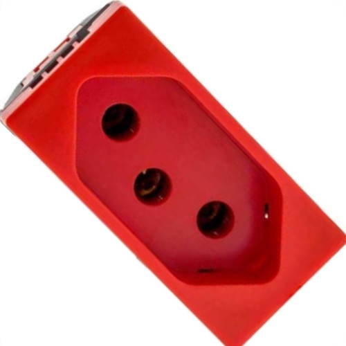 Modulo Pial Plus+ Vermelho 1Tomada 20A Borne Parafuso 615079Vm