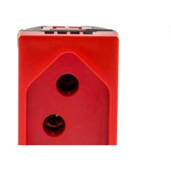Modulo Pial Plus+ Vermelho 1Tomada 20A Borne Parafuso 615079Vm