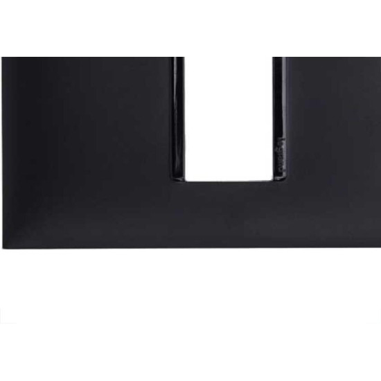 Placa Pial Plus+ Preta 4X2 (1 Modulo Horizontal) 618501Pt Placa Pial Plus+ Preta 4X2 (1 Modulo Horizontal) 618501Pt