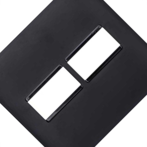 Placa Pial Plus+ Preta 4X4 (1+1 Horizontal) 618511Pt Placa Pial Plus+ Preta 4X4 (1+1 Horizontal) 618511Pt