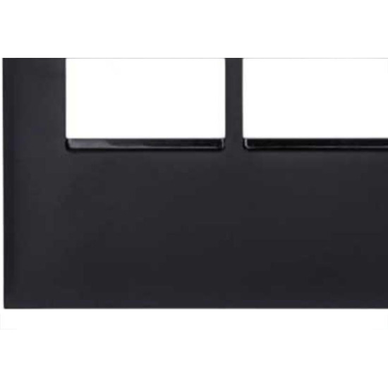 Placa Pial Plus+ Preta 4X4 (1+1 Horizontal) 618511Pt Placa Pial Plus+ Preta 4X4 (1+1 Horizontal) 618511Pt