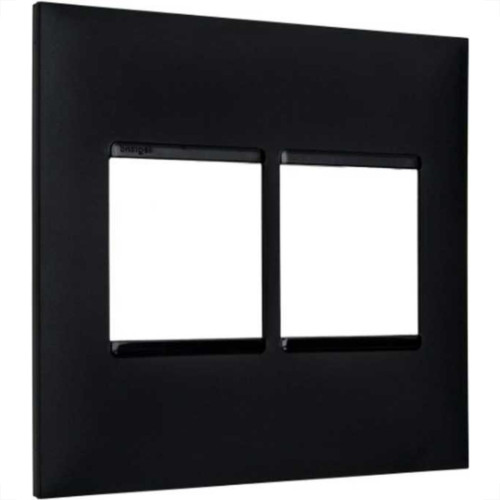 Placa Pial Plus+ Preta 4X4 (2+2 Horizontal) 618512Pt Placa Pial Plus+ Preta 4X4 (2+2 Horizontal) 618512Pt