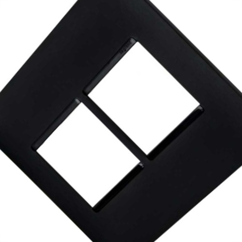 Placa Pial Plus+ Preta 4X4 (2+2 Horizontal) 618512Pt Placa Pial Plus+ Preta 4X4 (2+2 Horizontal) 618512Pt