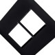 Placa Pial Plus+ Preta 4X4 (2+2 Horizontal) 618512Pt Placa Pial Plus+ Preta 4X4 (2+2 Horizontal) 618512Pt