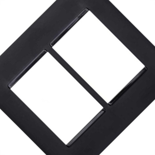 Placa Pial Plus+ Preta 4X4 (3+3 Horizontal) 618516Pt Placa Pial Plus+ Preta 4X4 (3+3 Horizontal) 618516Pt