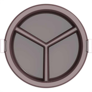 Marmita Termica Tekcor Com Presilha 3 Divisao 1,5L Bege 09003.1241.12