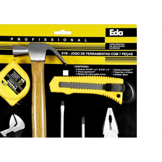 Kit Ferramenta Eda Blister Com 07Pecas 9Yb Kit Ferramenta Eda Blister Com 07Pecas 9Yb