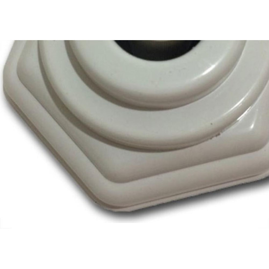 Plafonier Pvc Elite Branco Sextavado Soquete Porcelana 693 Plafonier Pvc Elite Branco Sextavado Soquete Porcelana 693