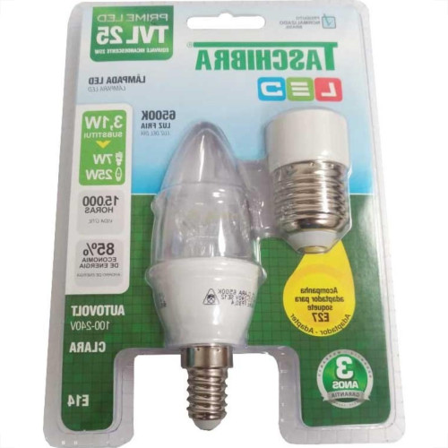 Lampada Led Vela Taschibra 3W 6500K Clara Tvl25 Lampada Led Vela Taschibra 3W 6500K Clara Tvl25