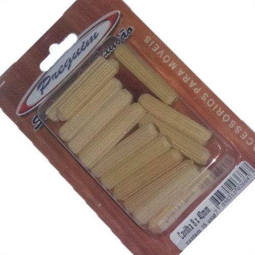 Cartela Cavilha Preguim 8X40Mm Com 15Pecas - Kit C/10
