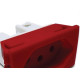 Tomada Painel Steck Com Borne 20A 250V Vermelha S8623 Tomada Painel Steck Com Borne 20A 250V Vermelha S8623