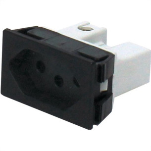 Tomada Painel Steck Com Borne 20A 250V Preta S8621 Tomada Painel Steck Com Borne 20A 250V Preta S8621