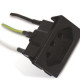 Tomada Painel Steck Com Cabo 10A 250V Preta S8628 Tomada Painel Steck Com Cabo 10A 250V Preta S8628