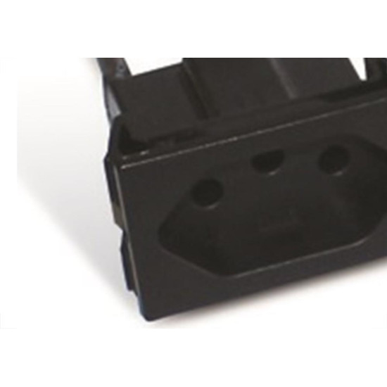 Kit C/3 - Tomada Painel Steck Com Cabo 20A 250V Preta S8629 Kit C/3 - Tomada Painel Steck Com Cabo 20A 250V Preta S8629