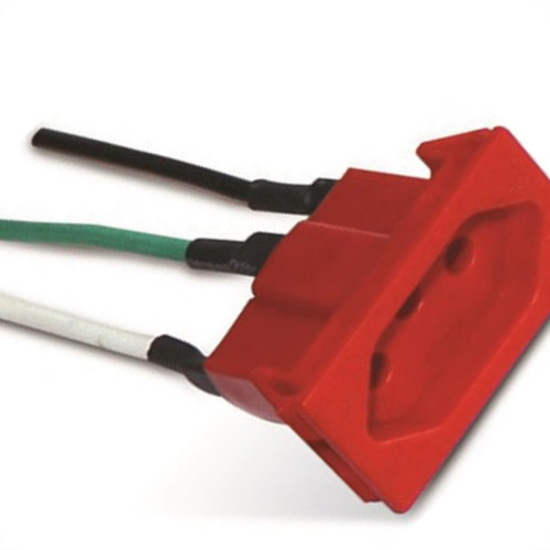 Tomada Painel Steck Com Cabo 10A 250V Vermelha S8630 Tomada Painel Steck Com Cabo 10A 250V Vermelha S8630