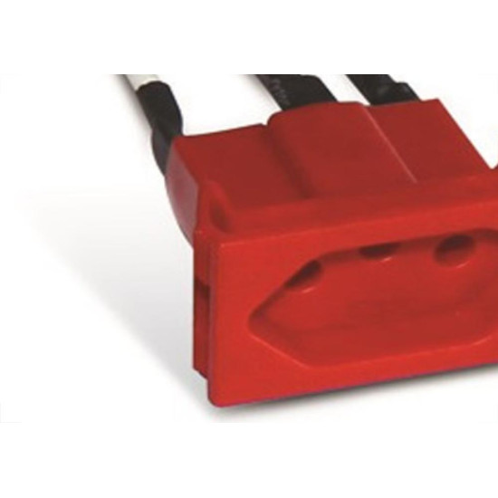 Tomada Painel Steck Com Cabo 10A 250V Vermelha S8630 Tomada Painel Steck Com Cabo 10A 250V Vermelha S8630