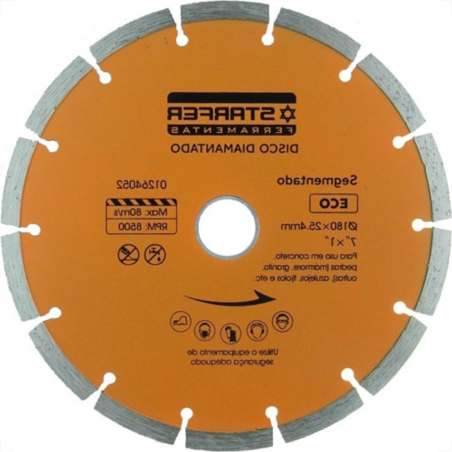 Disco Diamantado Starfer Segmentado 180Mm Seco/Agua Disco Diamantado Starfer Segmentado 180Mm Seco/Agua