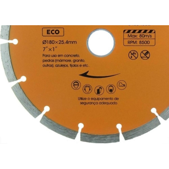 Disco Diamantado Starfer Segmentado 180Mm Seco/Agua Disco Diamantado Starfer Segmentado 180Mm Seco/Agua