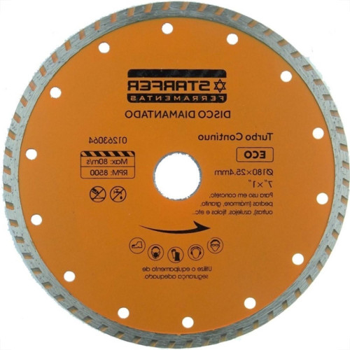 Disco Diamantado Starfer Eco Turbo 180Mm Seco/Agua Disco Diamantado Starfer Eco Turbo 180Mm Seco/Agua