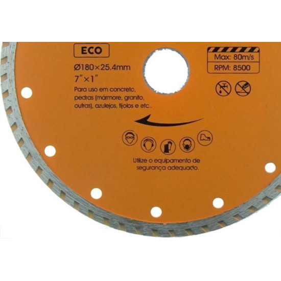 Disco Diamantado Starfer Eco Turbo 180Mm Seco/Agua Disco Diamantado Starfer Eco Turbo 180Mm Seco/Agua