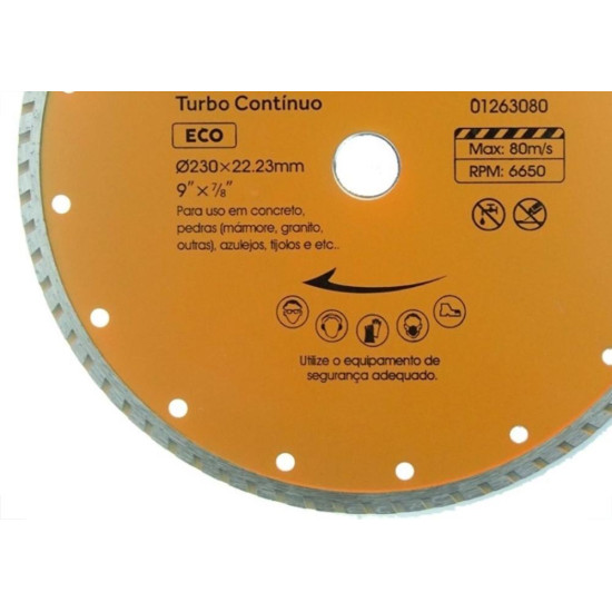 Disco Diamantado Starfer Eco Turbo 230Mm Seco/Agua Disco Diamantado Starfer Eco Turbo 230Mm Seco/Agua